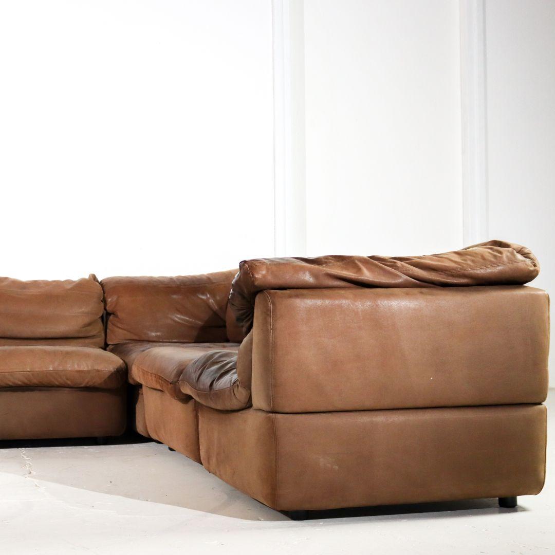 Late 20th Century Rolf Benz XL Leather Sectional Sofa