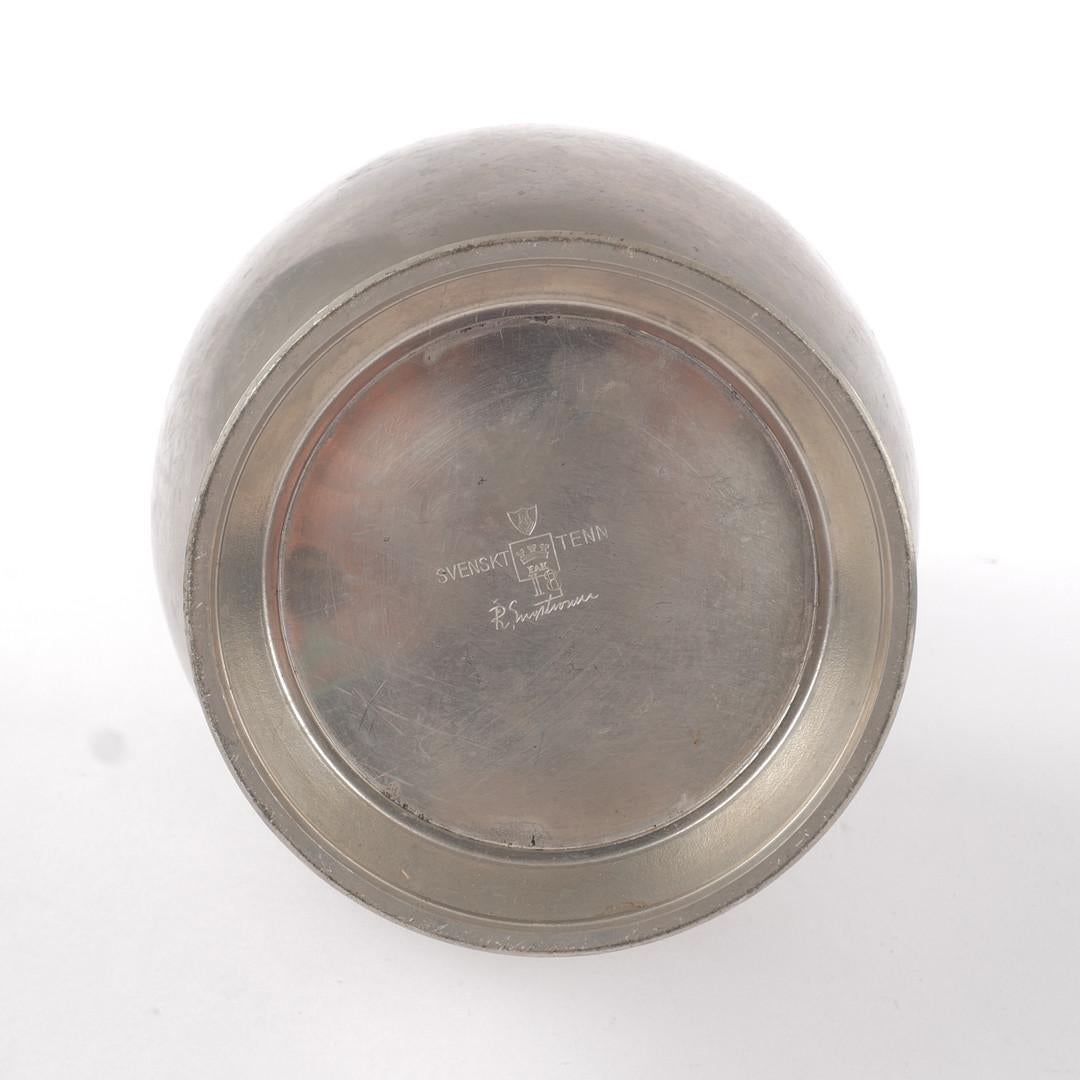 Vaso in peltro di Rolf Engströmer per FAK, Art Déco, Svezia, 1935 In condizioni buone in vendita a Stockholm, SE