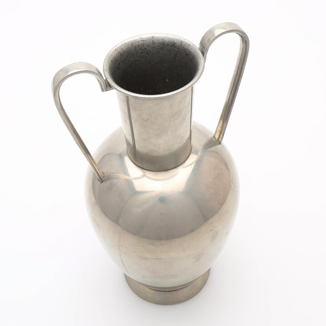 Vaso in peltro di Rolf Engströmer per FAK, Art Déco, Svezia, 1935 in vendita 1