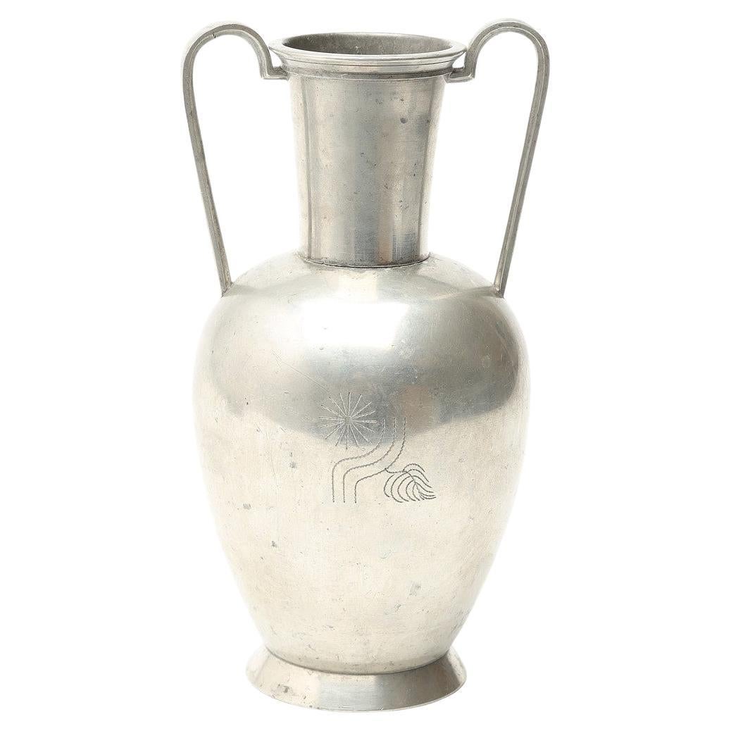 Rolf Engströmer Pewter Vase for FAK, Art Deco, Sweden, 1935