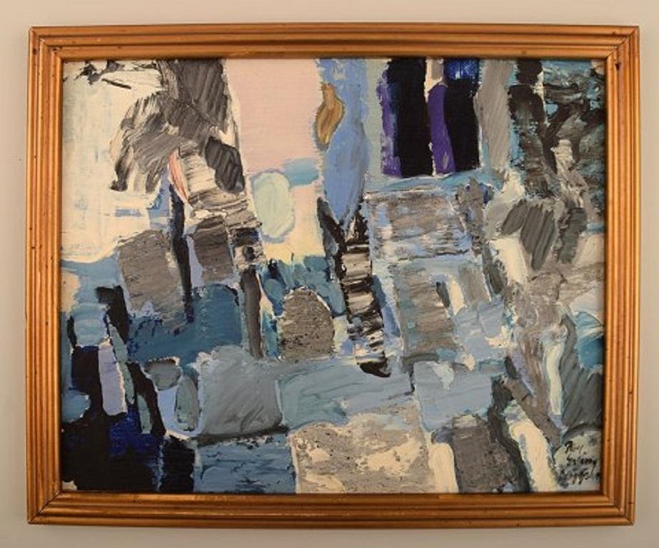 Rolf Erling Nygren (1925-2010), Sweden. Oil on board. Abstract composition, 1960's.
The board measures: 28.5 x 22.5 cm.
The frame measures: 2 cm.
In excellent condition.
Signed.