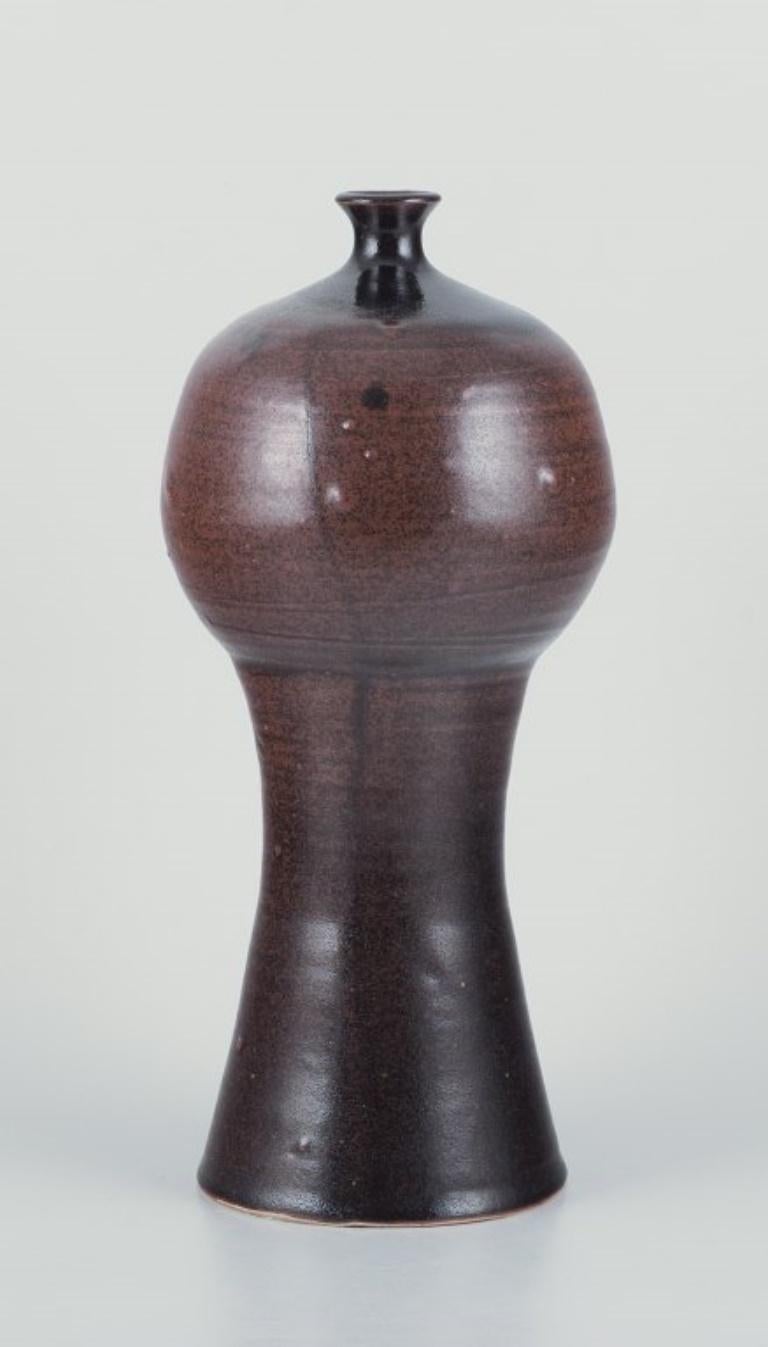 Rolf Fagerberg, (1934-2008). Swedish ceramicist. Large unique ceramic vase. In Excellent Condition For Sale In Copenhagen, DK