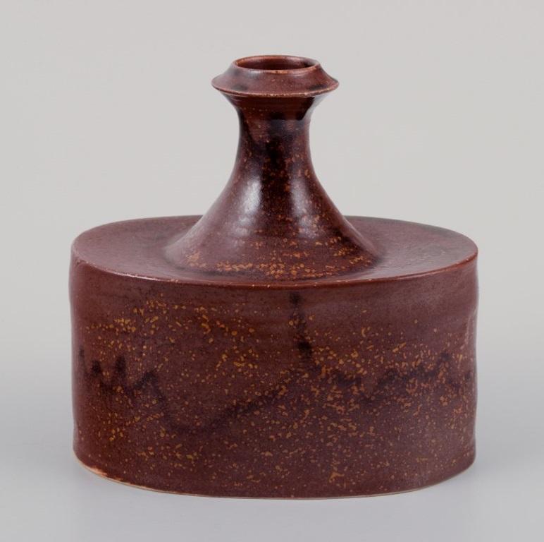 Ceramic Rolf Fagerberg (1934-2008). Swedish ceramicist. Unique ceramic vase. For Sale
