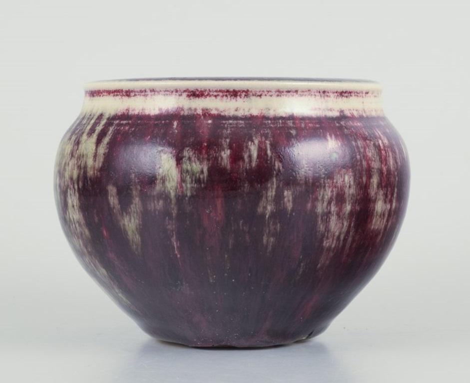 Glazed Rolf Fagerberg, Swedish ceramicist. Ceramic jar, late 20th C. For Sale