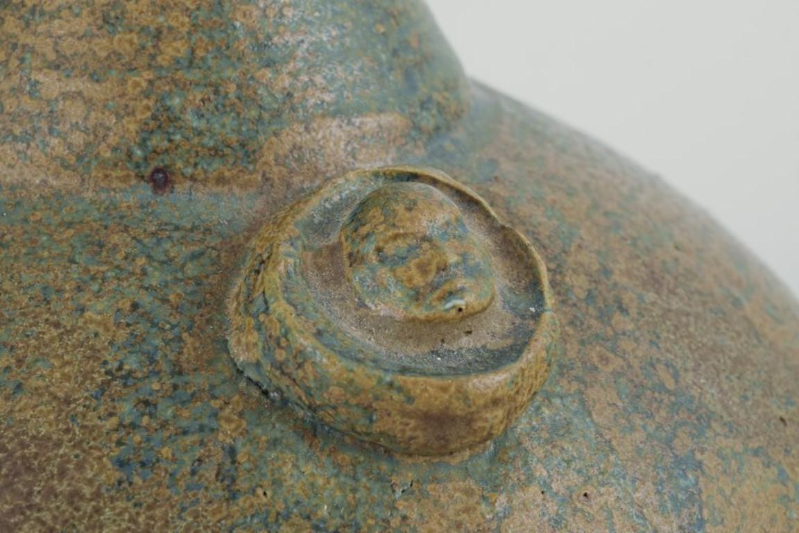 Glazed Rolf Fagerberg, Swedish ceramicist. Large round ceramic vase. Late 20th C. For Sale