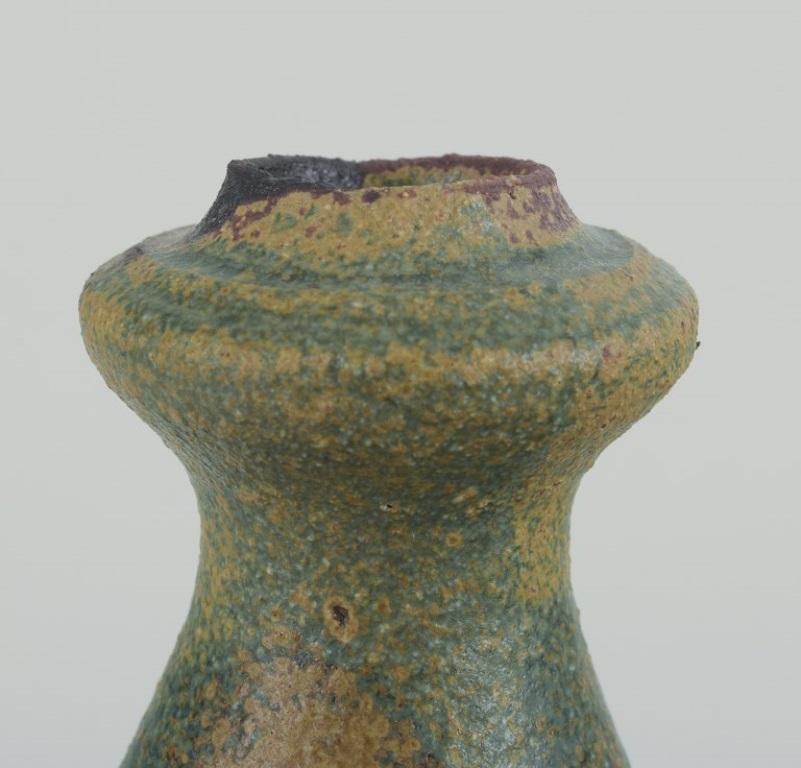 Rolf Fagerberg, Swedish ceramicist. Large round ceramic vase. Late 20th C. In Excellent Condition For Sale In Copenhagen, DK