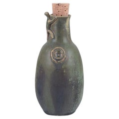 Vintage Rolf Fagerberg, Swedish ceramicist. Unique ceramic decanter, late 20th C.