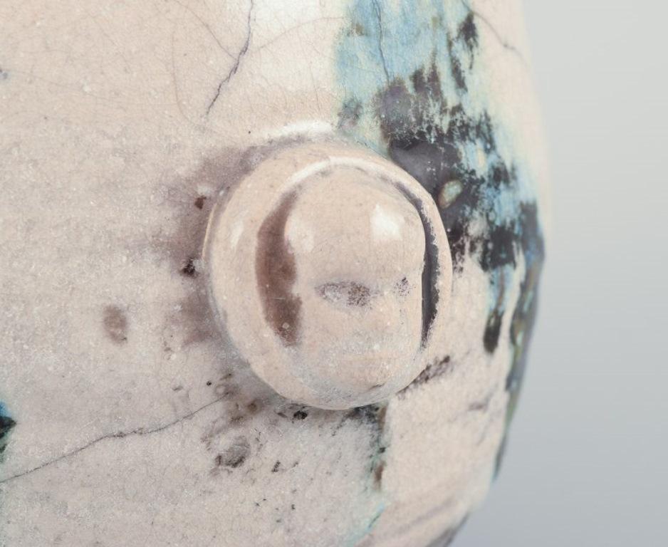 Suédois Rolf Fagerberg, céramiste suédois. Jarre unique en céramique avec motif abstrait en vente