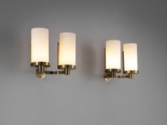 Rolf Graae Wall Lights in Opal Glass and Brass