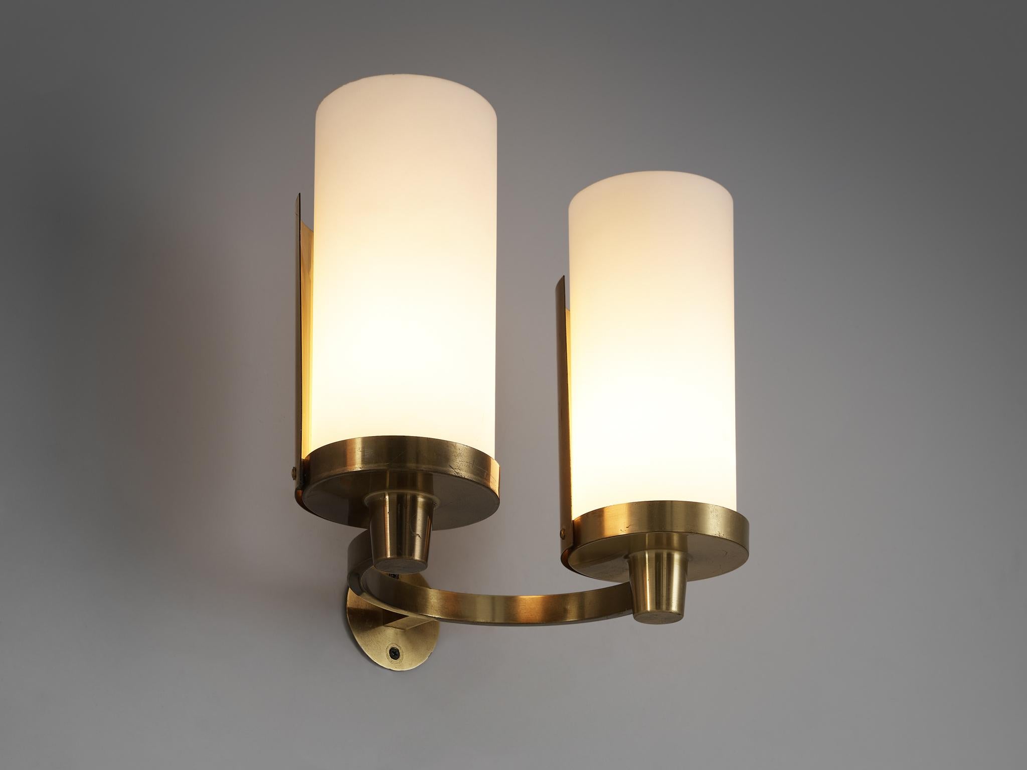 Rolf Graae Wall Lights in Opal Glass and Brass  For Sale 1