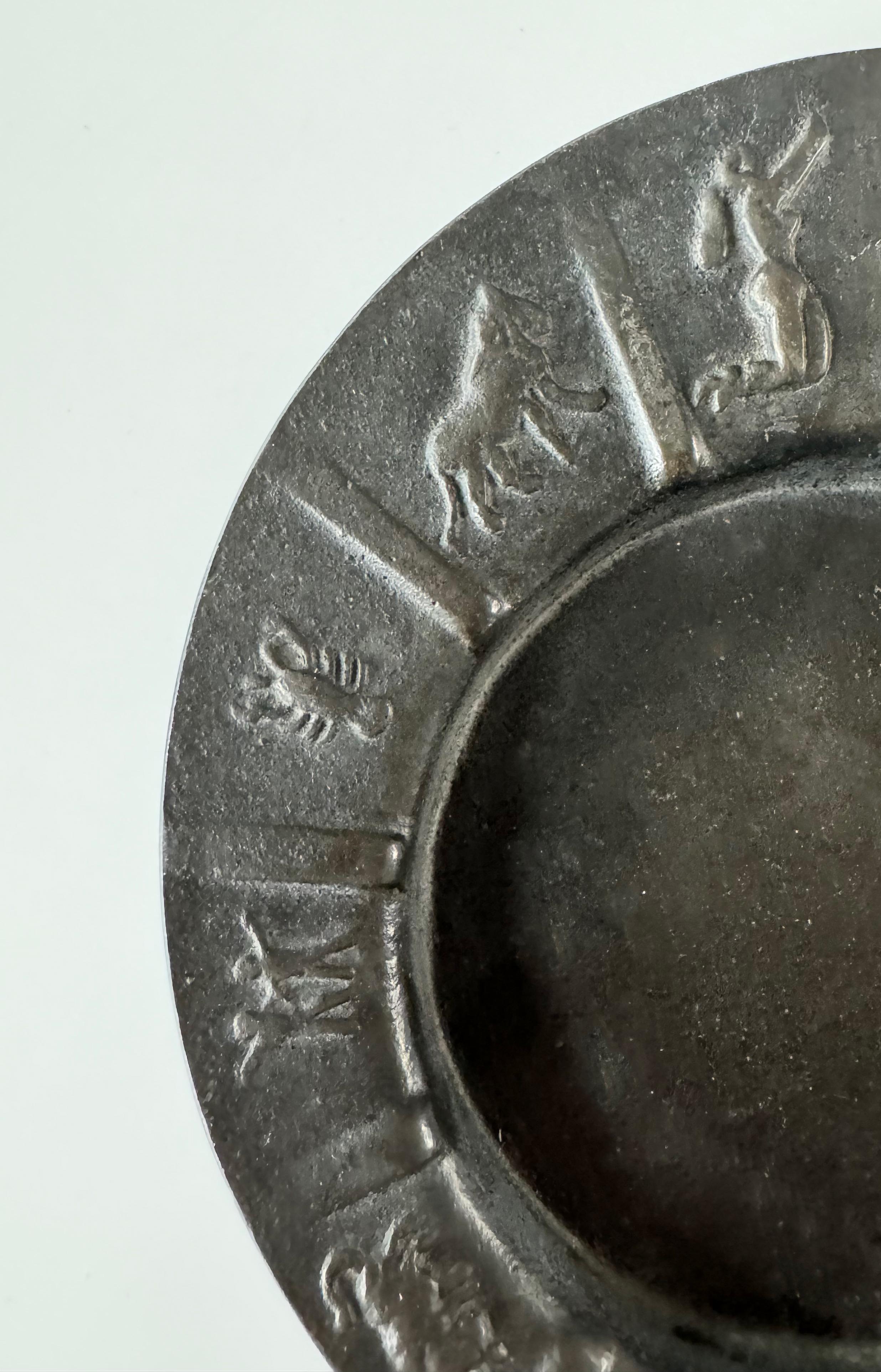 Scandinavian Modern Rolf Grenov Zodiac Art Astray for Ystad Metall 1960s