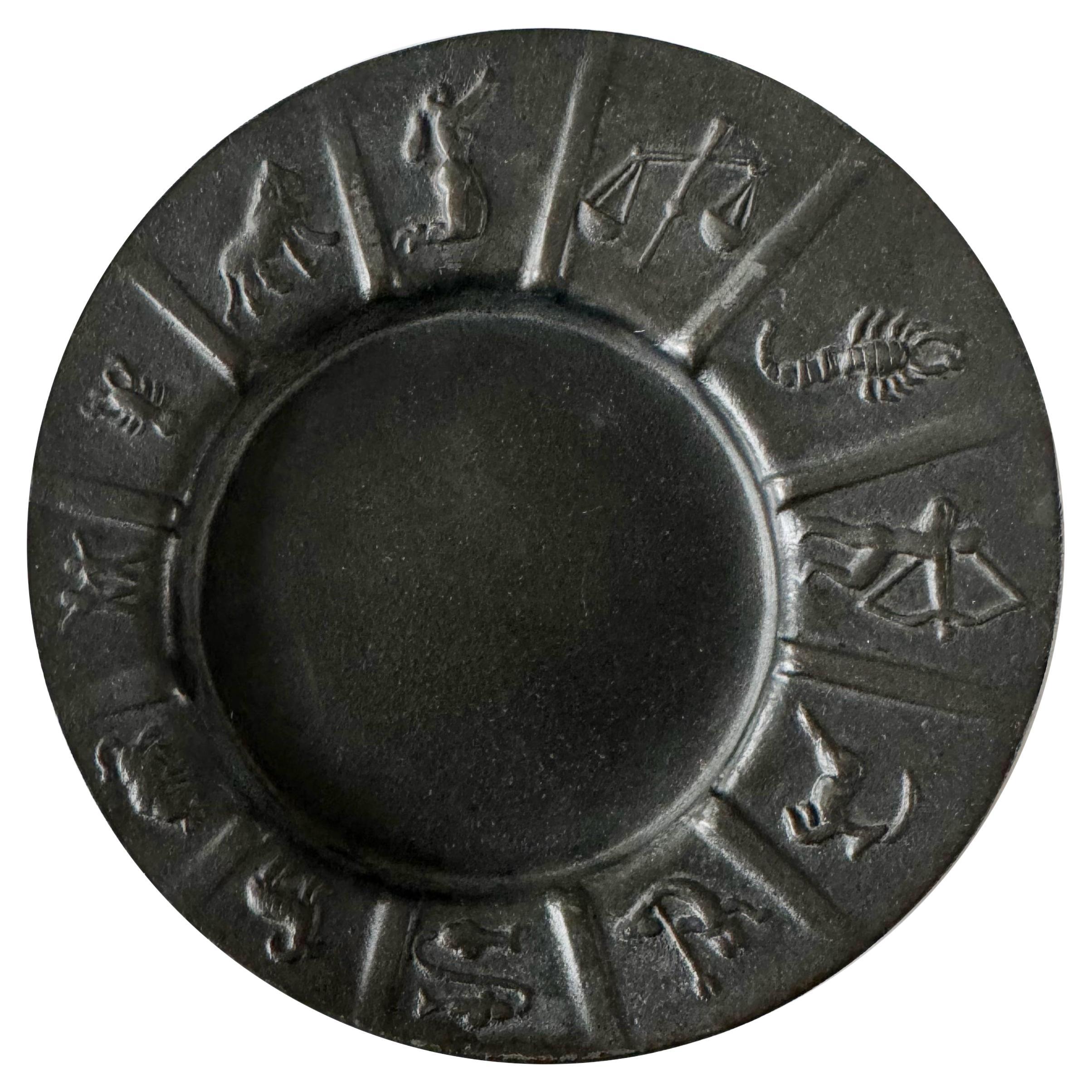 Rolf Grenov Zodiac Art Astray for Ystad Metall 1960s For Sale