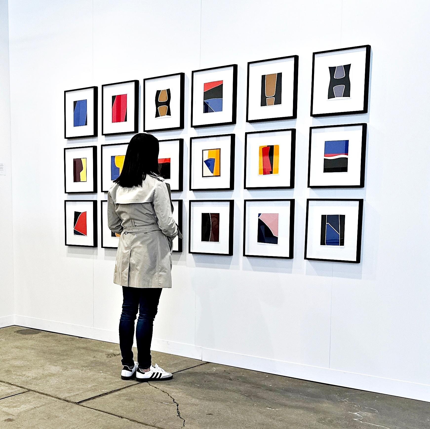 Set of 18 Collages, 1994/1995, Hard-edge, Color Field, German Artist Rolf Hans For Sale 1