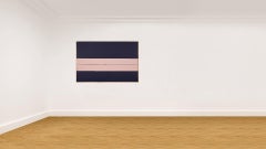 20th Century Rolf Hans Hard Edge Abstract Acrylic Painting in Blue and Pink