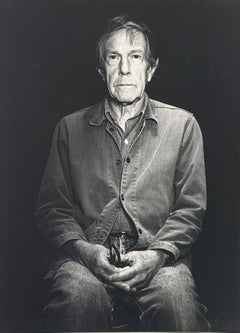 Portrait photo of John Cage by Rolf Hans in Switzerland August, 1986, signed 