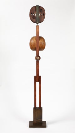 abstrakte Holzskulptur des 20. Jahrhunderts von Rolf Hans "Figur XXXVIII"