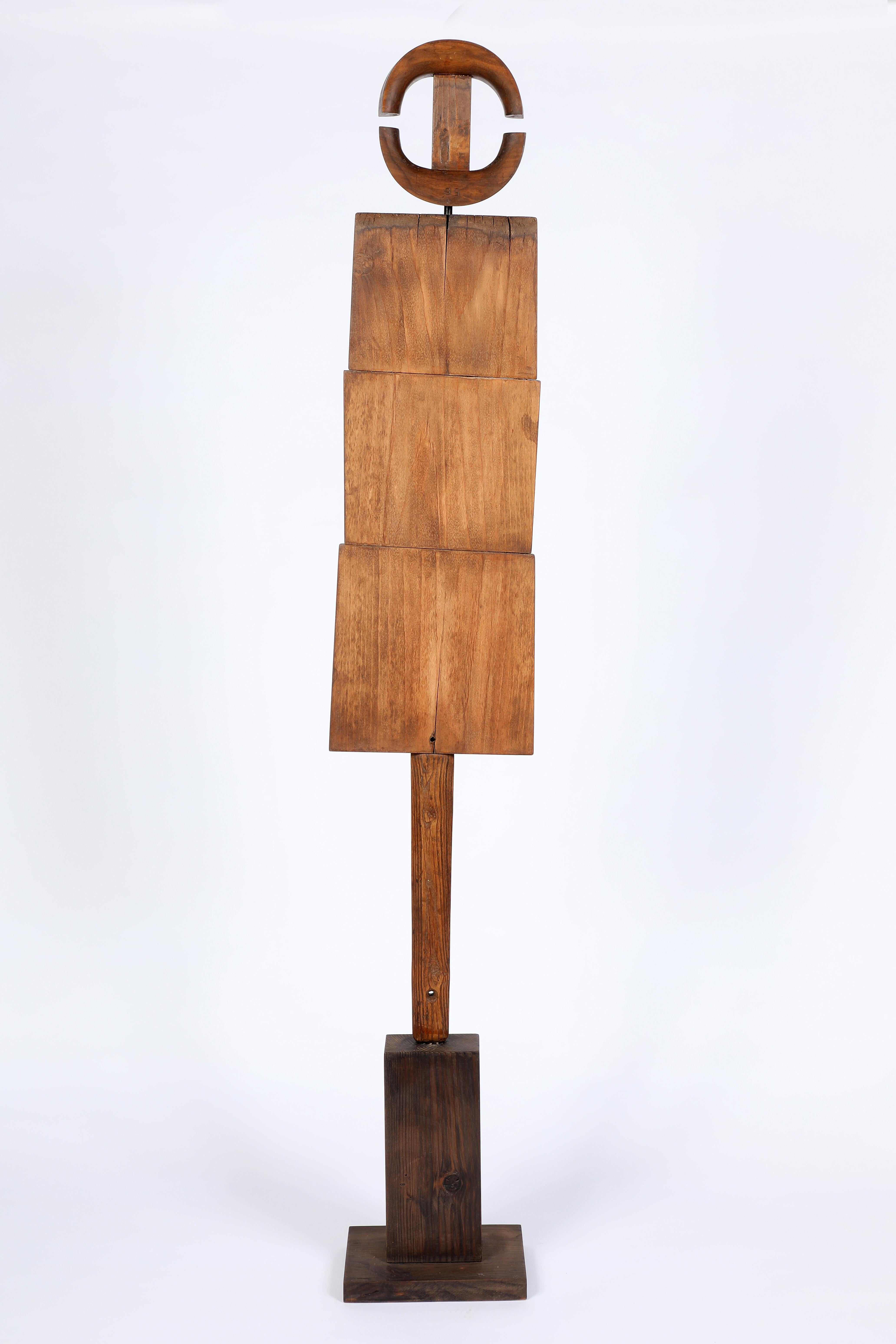 Sculptures abstraites en bois d'après-guerre 1994 L'artiste allemand Rolf Hans 