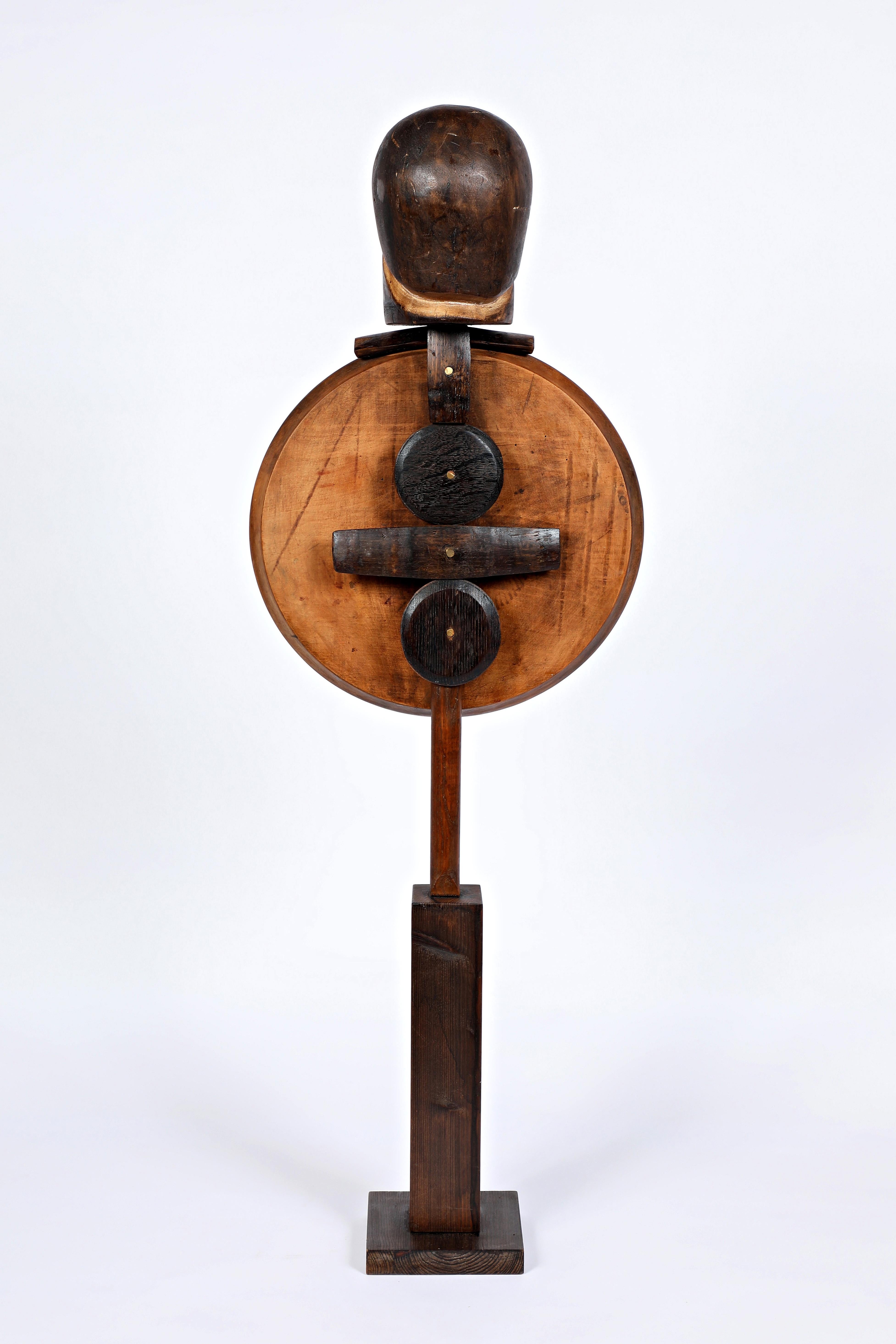 Abstract Wooden Sculptures Soldier
s Luck I, 1992 German/Swiss Artist Rolf Hans