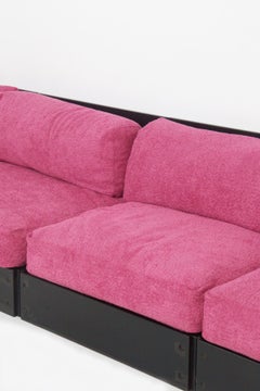 Rolf Heide Vintage Sofa for ICF in Pink Bouclé