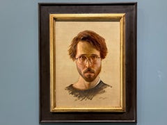 «Autorretrato tras un ataque de pánico». Óleo, realista, melancólico, firmado