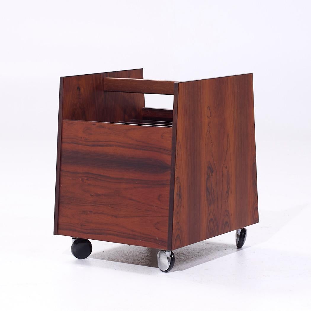 Mid-Century moderno Rolf Hesland per Bruksbo - Portadischi in palissandro danese di metà secolo in vendita