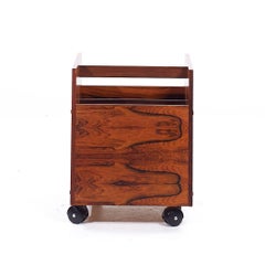 Rolf Hesland for Bruksbo Mid Century Rosewood Magazine LP Caddy Rack
