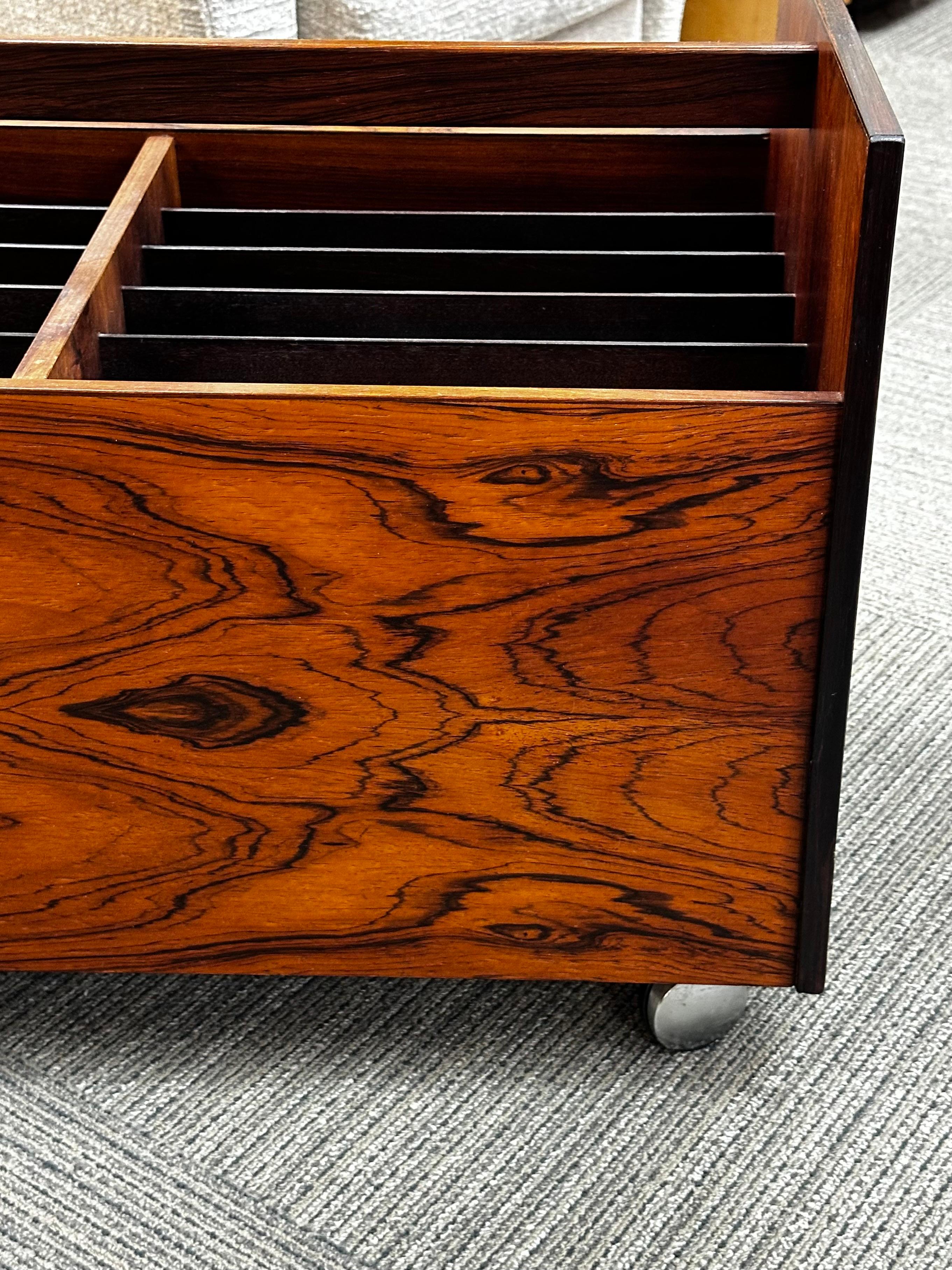 Rolf Hesland for Bruksbo Rosewood Magazine or Record Rack 4