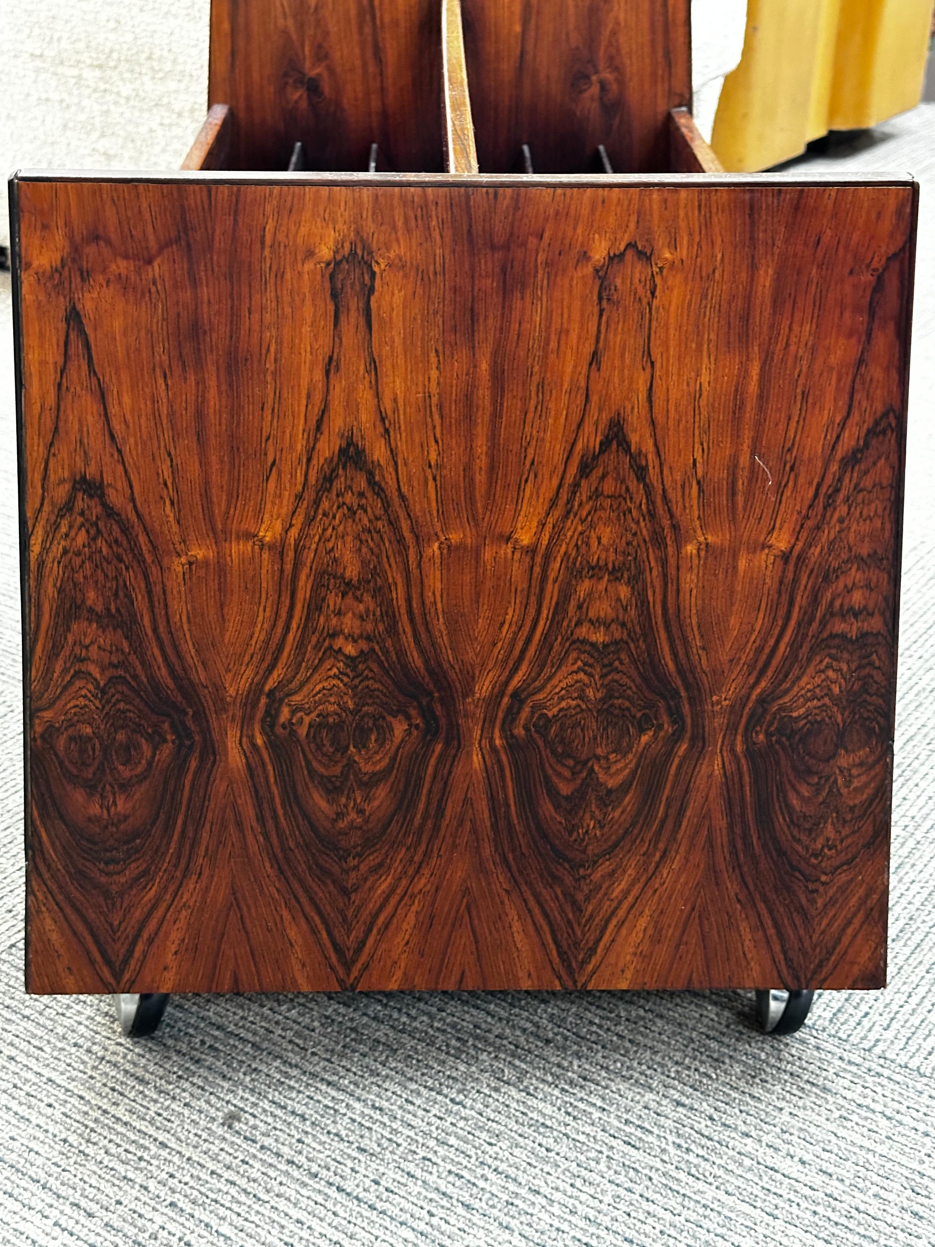 Mid-20th Century Rolf Hesland for Bruksbo Rosewood Magazine or Record Rack