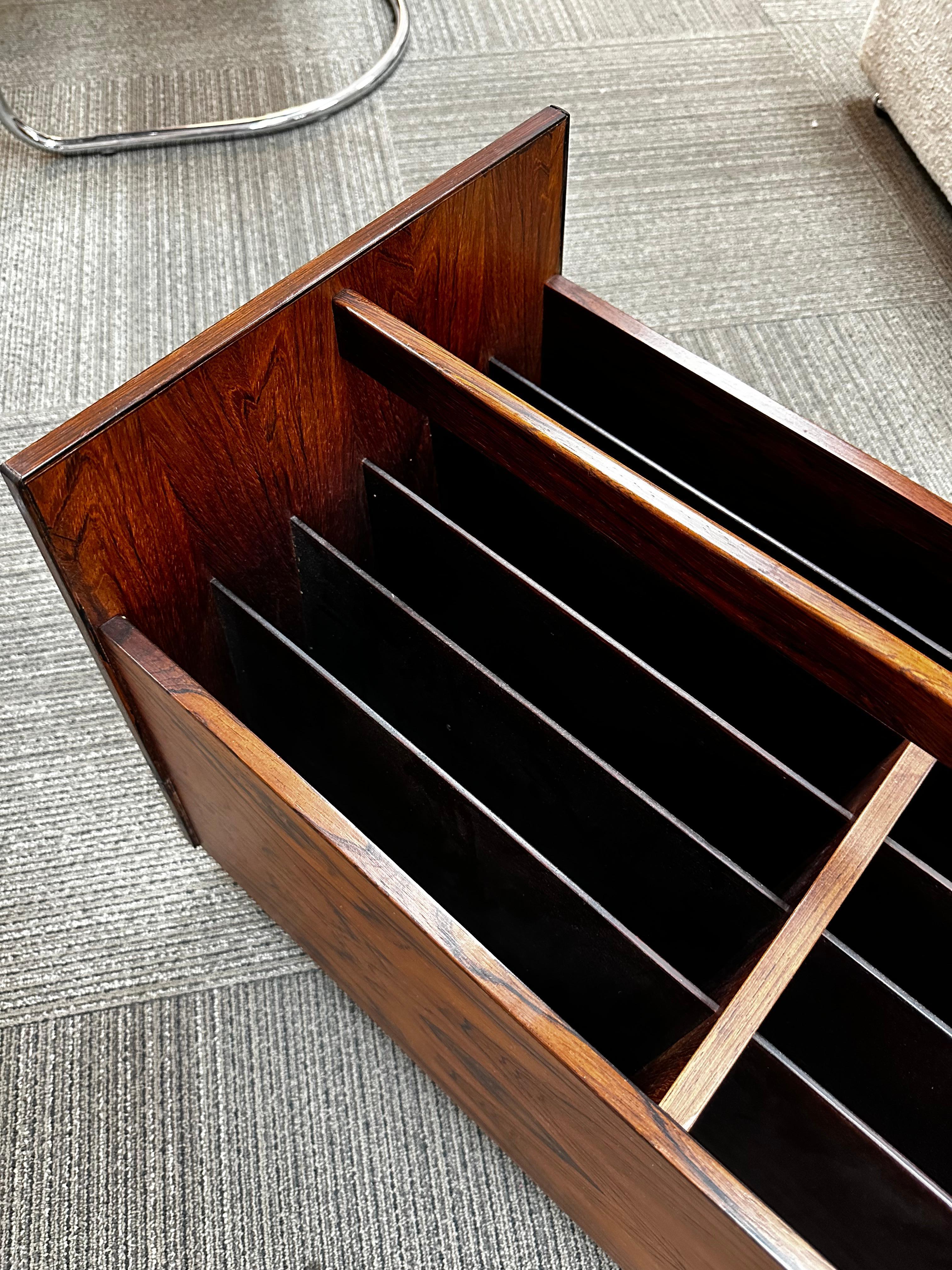 Rolf Hesland for Bruksbo Rosewood Magazine or Record Rack 1