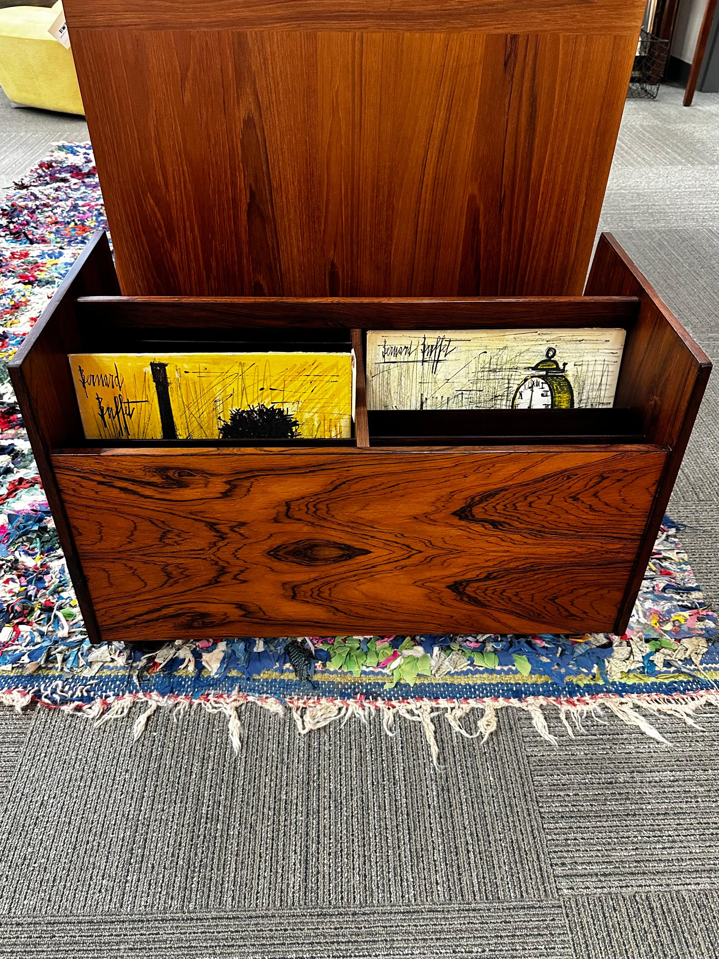 Rolf Hesland for Bruksbo Rosewood Magazine or Record Rack 3
