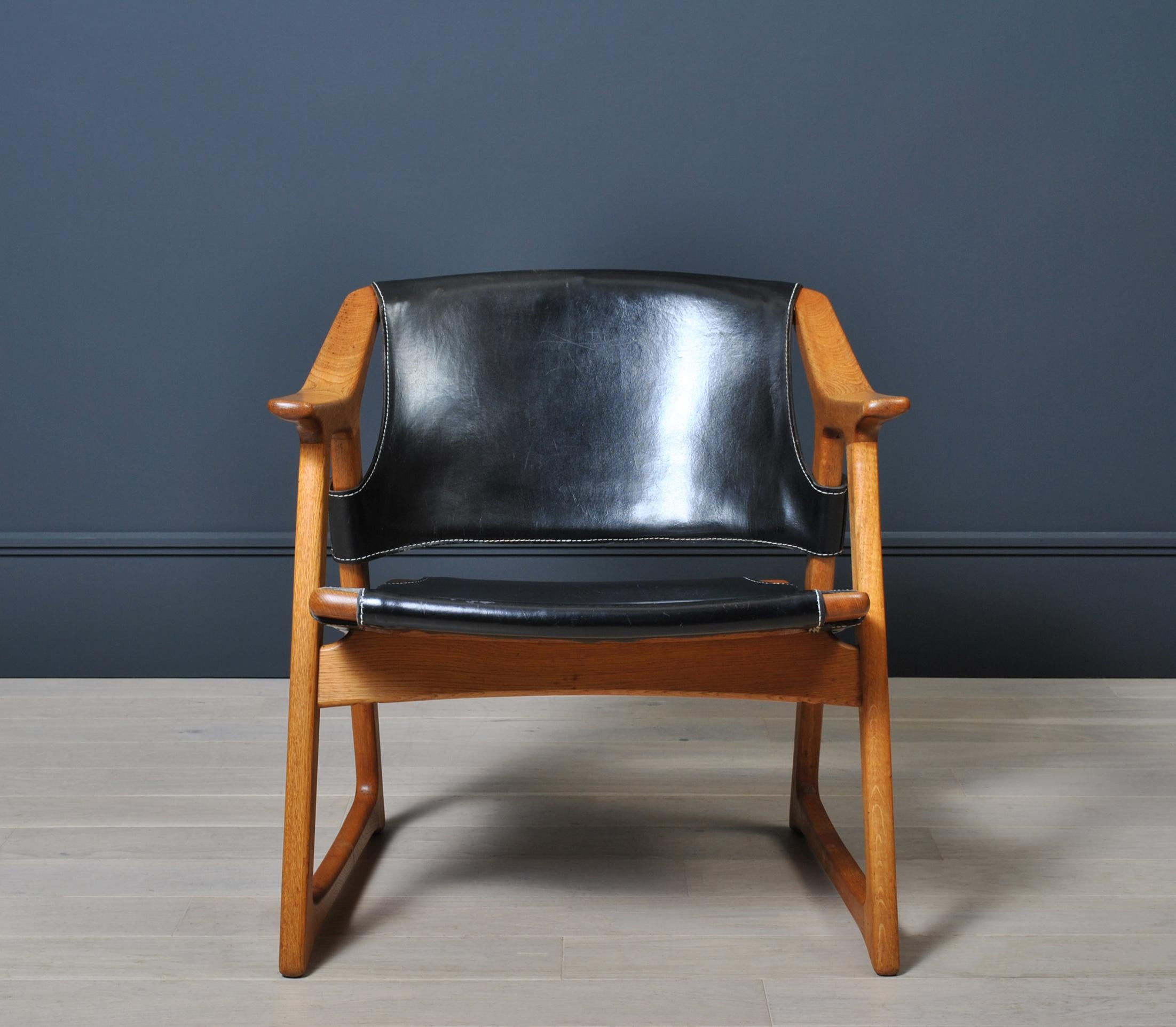 Leather Rolf Hesland Oak Fox Chair