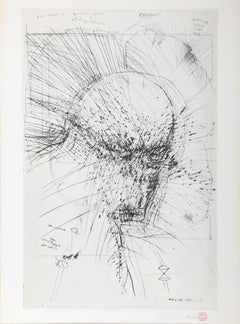 Composition, Surrealist Etching by Rolf Iseli
