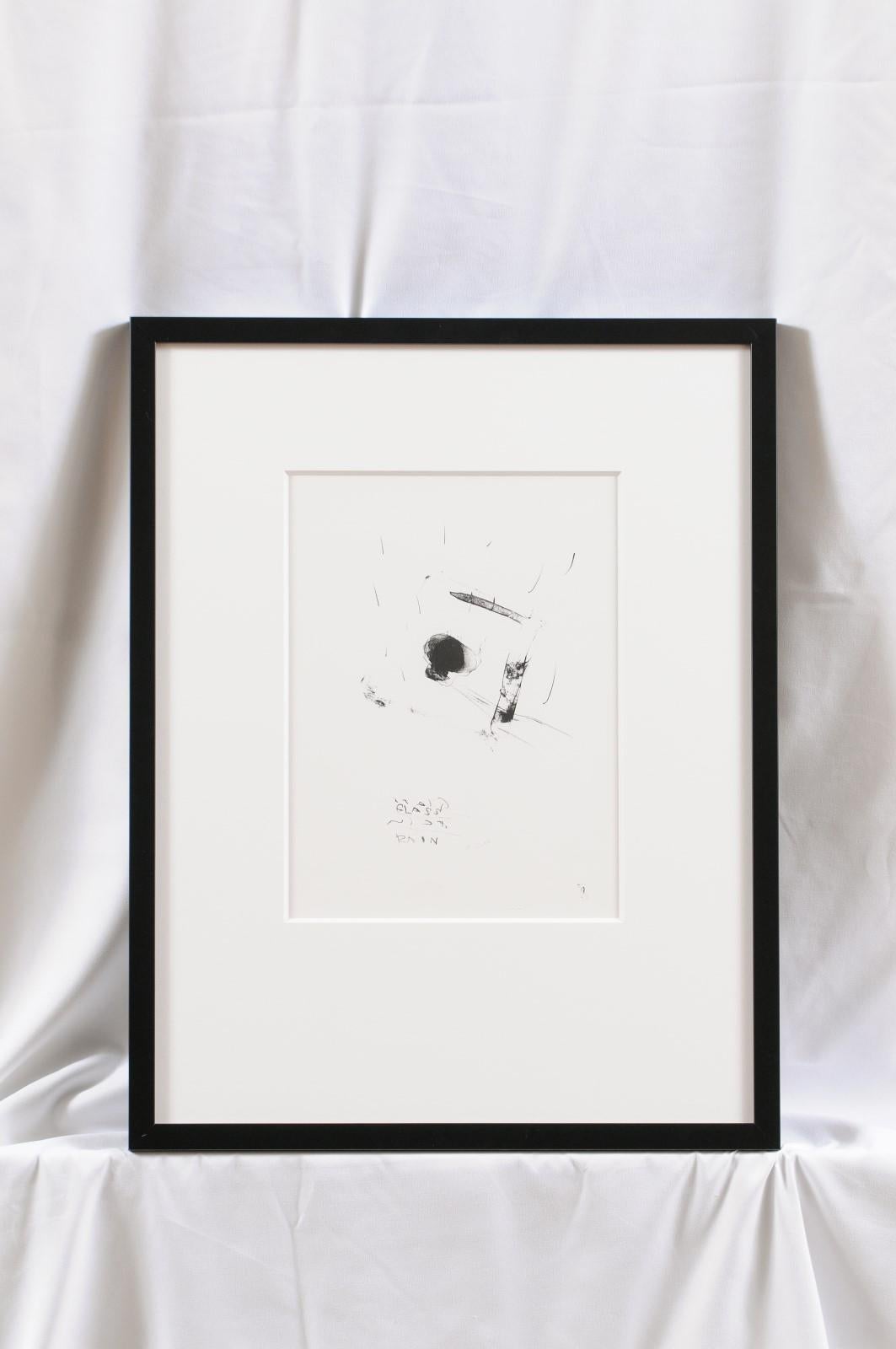 Rolf Julius Abstract Glass Rain Lithograph In Good Condition In Atlanta, GA