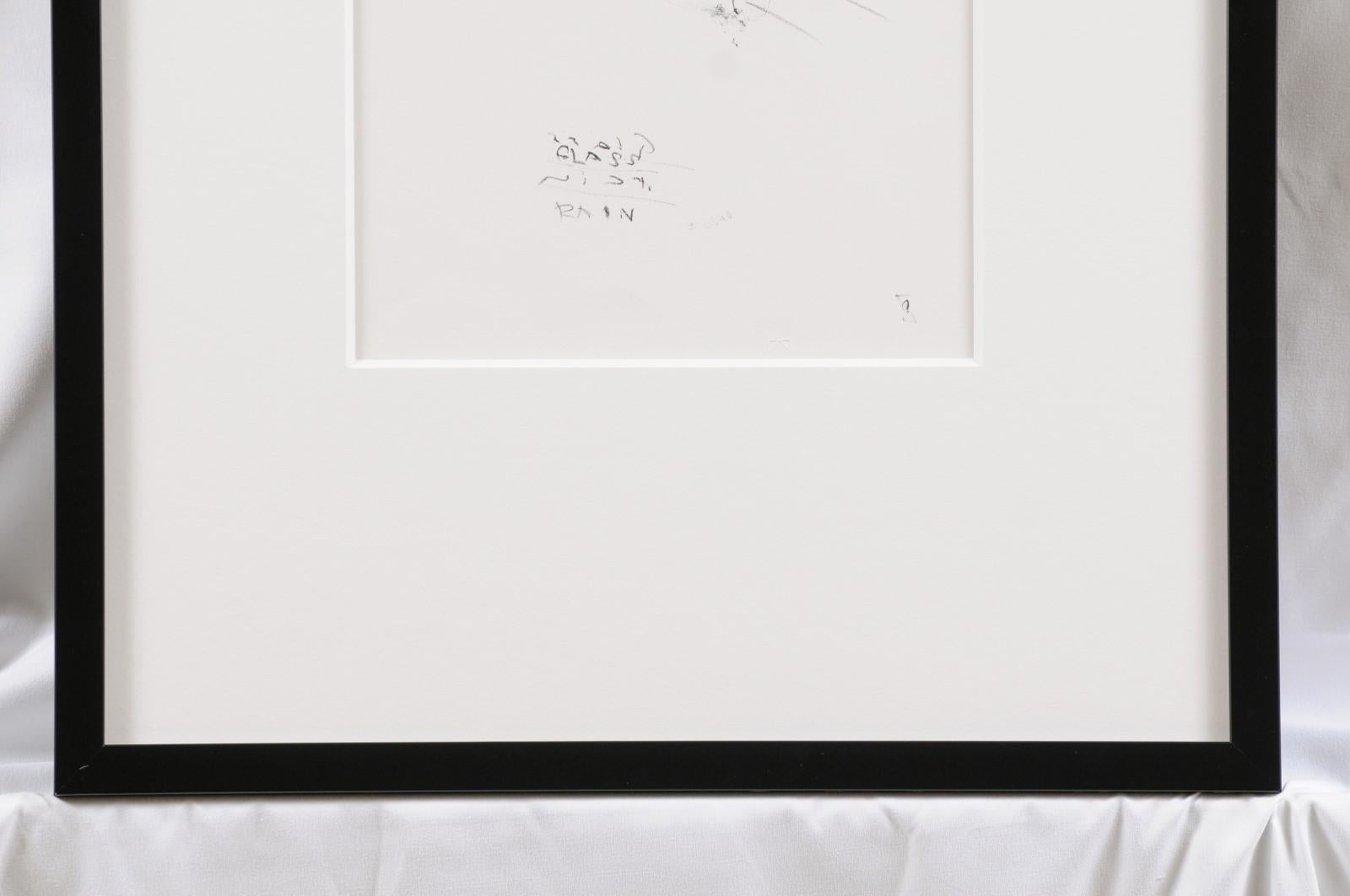 Rolf Julius Abstract Glass Rain Lithograph 1