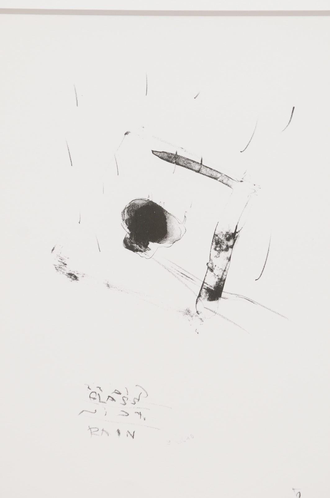Rolf Julius Abstract Glass Rain Lithograph 3