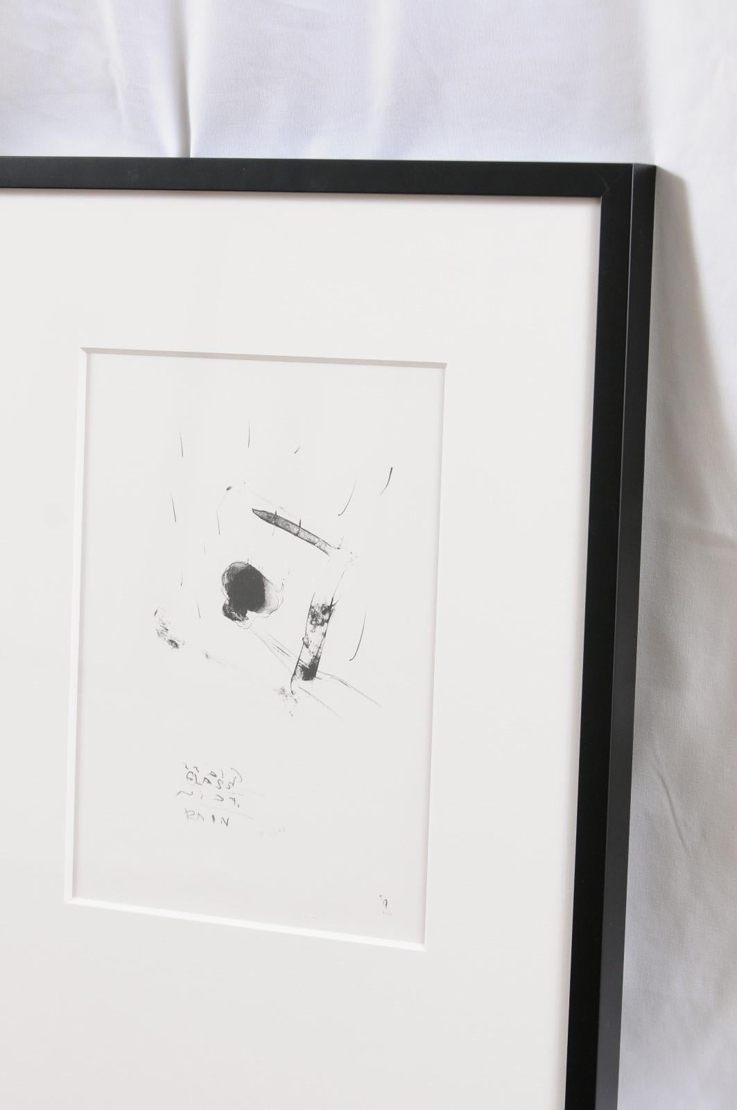 Rolf Julius Abstract Glass Rain Lithograph 4