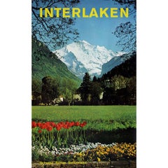 Original travel poster Swiss photograph Rolf Krebs - Suisse Interlaken