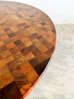 Rolf Middelboe Attrib Vintage Marquetry Checkered Coffee Table