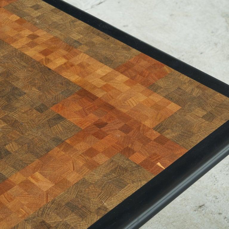 Mid-Century Modern Rolf Middelboe & Gorm Lindum End-Grain Mosaic Coffee Table for Tranekaer Denmark For Sale