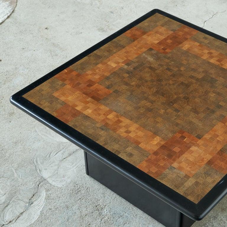 Wood Rolf Middelboe & Gorm Lindum End-Grain Mosaic Coffee Table for Tranekaer Denmark For Sale