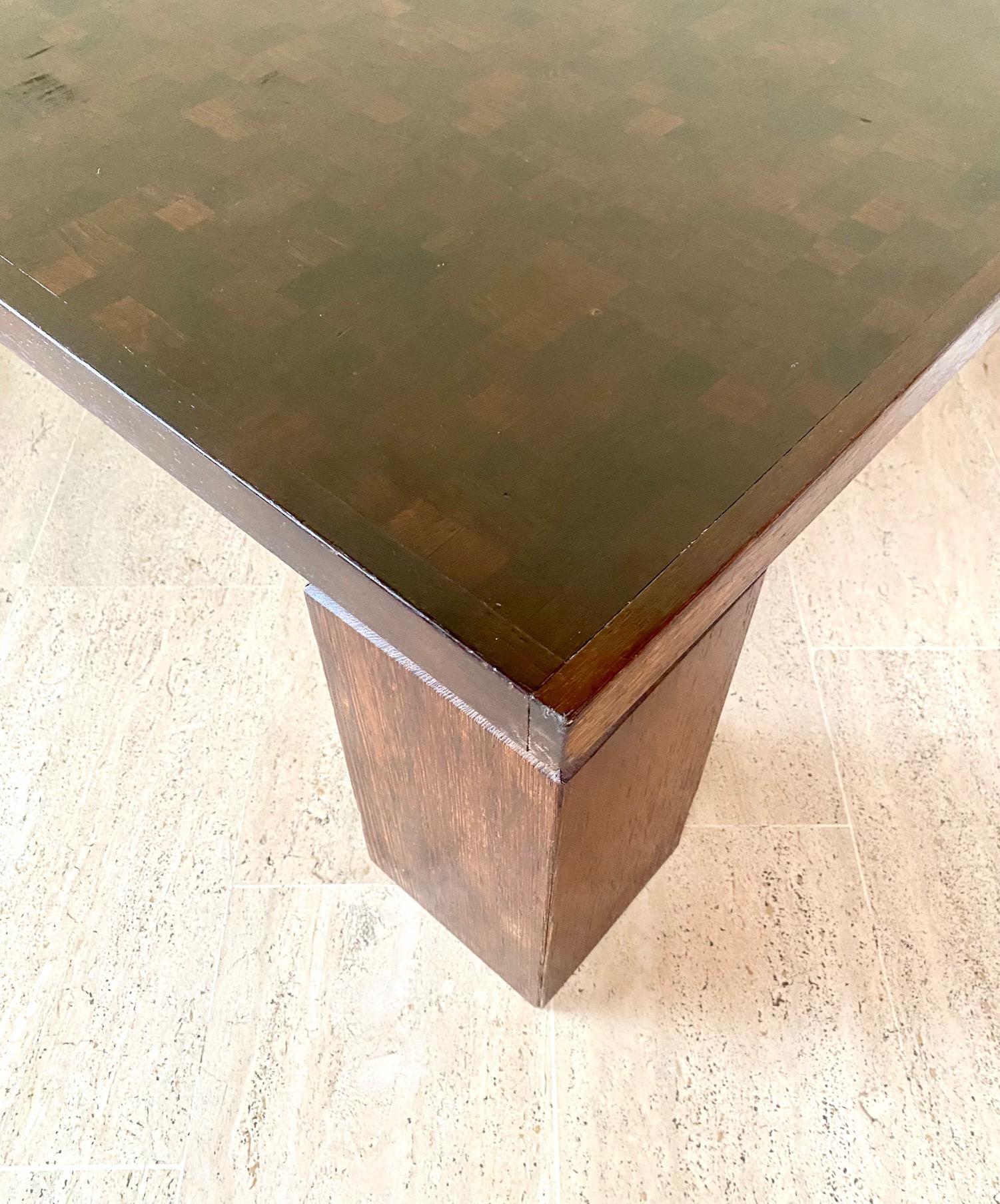 Rolf Middelboe & Gorm Lindum Marquetry Coffee Table, in Solid Wenge, Denmark For Sale 4