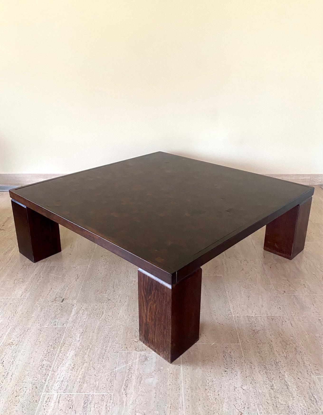 Rolf Middelboe & Gorm Lindum Marquetry Coffee Table, in Solid Wenge, Denmark For Sale 5