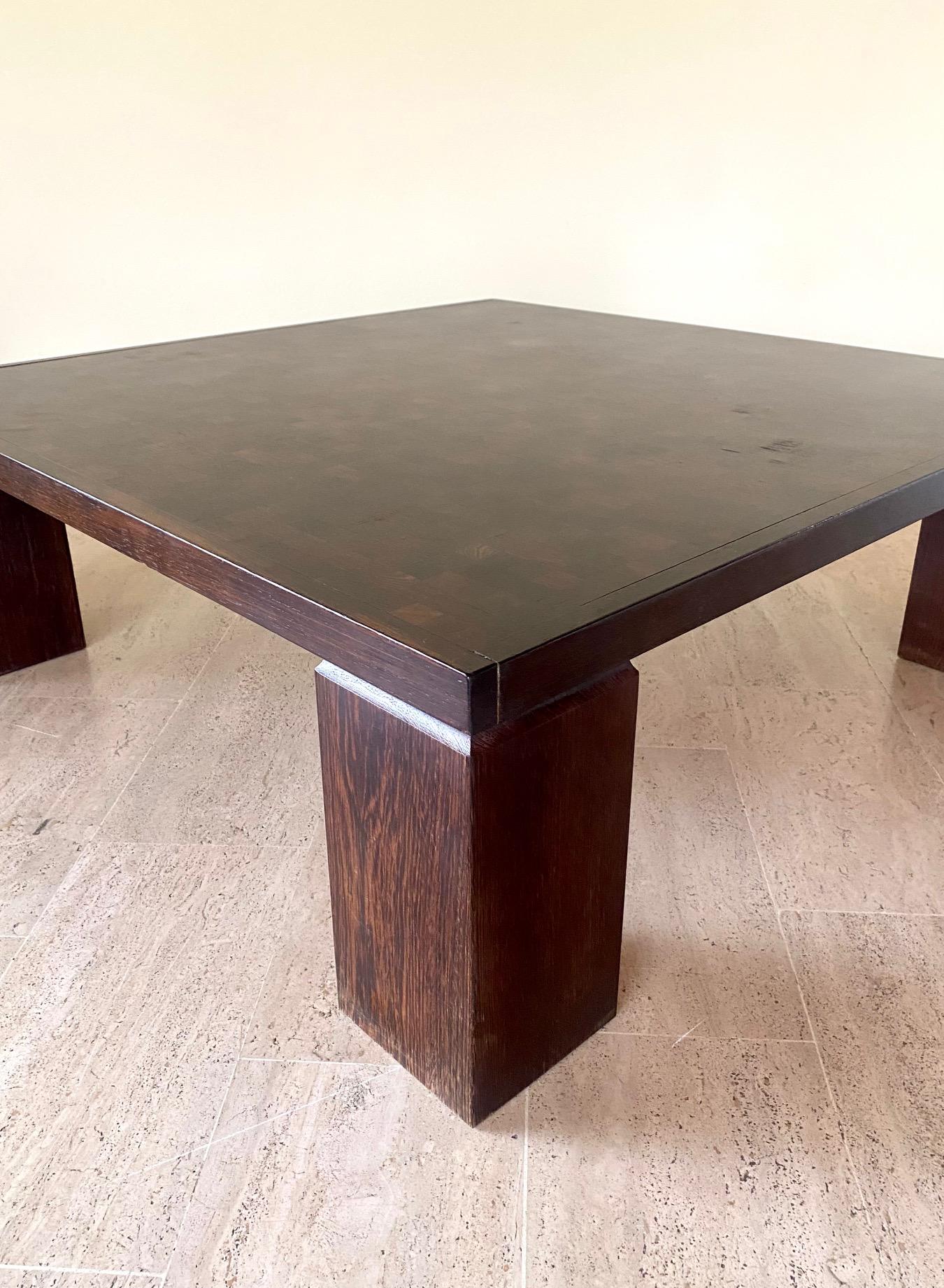 Rolf Middelboe & Gorm Lindum Marquetry Coffee Table, in Solid Wenge, Denmark For Sale 6