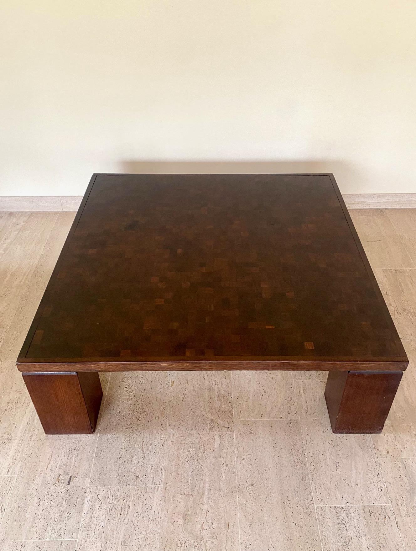 Rolf Middelboe & Gorm Lindum Marquetry Coffee Table, in Solid Wenge, Denmark For Sale 2