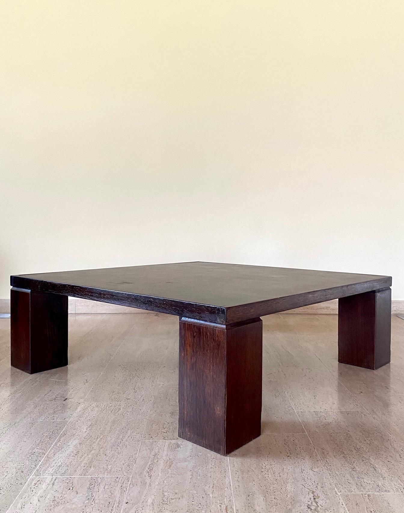 Rolf Middelboe & Gorm Lindum Marquetry Coffee Table, in Solid Wenge, Denmark For Sale 3