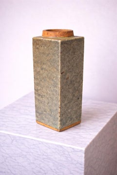 Vaso in gres di Rolf Palm Höganäs, Svezia anni '70 Brutalista