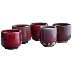 Rolf Palm Set of Five Ceramic Vases, Sweden, 1990s