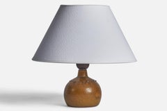 Rolf Palm, Small Table Lamp, Stoneware, Sweden, 1960s