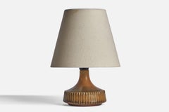 Rolf Palm, Small Table Lamp, Stoneware, Sweden, 1960s