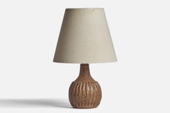 Rolf Palm, Small Table Lamp, Stoneware, Sweden, 1960s